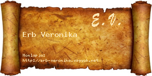 Erb Veronika névjegykártya